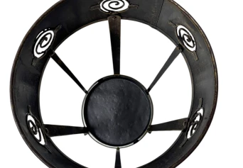 Vienna Secession Patinated Metal Umbrella Stand, 1900s